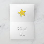 Shells en Zeester op de OceaanAchtergrond van de Bedankkaart (Binnen)