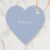 Shells hart kunst dank u strand blauwe bruiloft bedankjes labels (Achterkant)