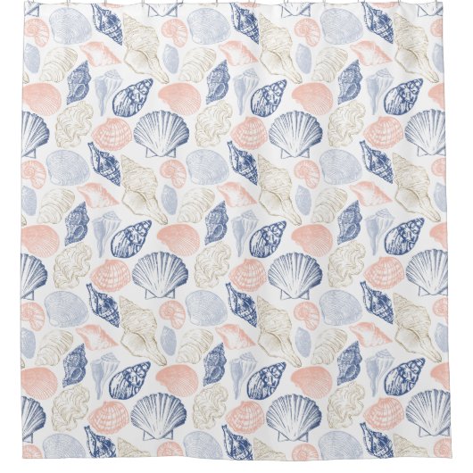Shells Pattern Douchegordijn (Voorkant)