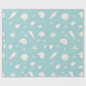 Shells Starfish Sun Fun Text Ivory ID918 Cadeaupapier (Vlak)