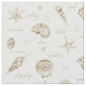 Shells Starfish Sun Fun Text Sandstone ID918 Stof (Close Up)