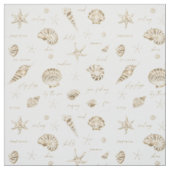 Shells Starfish Sun Fun Text Sandstone ID918 Stof (Swatch)