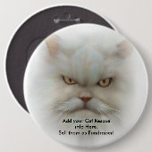 SHELTER FUNDRAISER KOLOSSALE 6 inch Cat Button Pin (Voorkant /achterkant)
