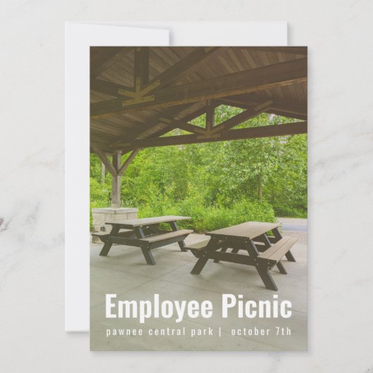 Shelter House Picnic Invitation Kaart (Voorkant)