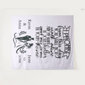 Shelter in Your Arms Wedding Backdrop Wandkleed (Voorkant (horizontaal))