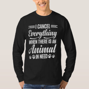 Shelter Work Pet Lover Animal Shelter Worker Cat V T-shirt