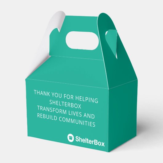 ShelterBox Branded Favor Box Bedankdoosjes (Achterkant)
