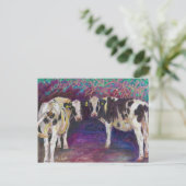 Sheltering cows 2011 briefkaart (Staand voorkant)