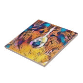 Sheltie afbeelding tegeltje (Zijkant)