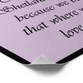 Sheltie Art waar liefde groeit Poster (Hoek)