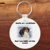 Sheltie Attitude Sleutelhanger (Voorkant)