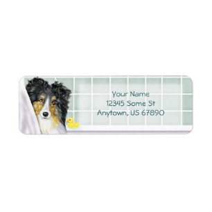 Sheltie Bath Tri Color Labels