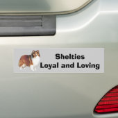 Sheltie Bumpersticker (Op auto)