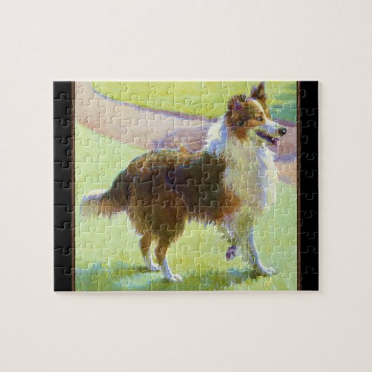 Sheltie Collie Dog Jigzaag Puzzle Legpuzzel (Horizontaal)