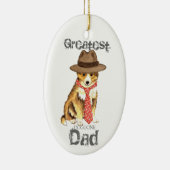 Sheltie Dad Ceramic Ornament (Rechts)