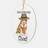 Sheltie Dad Ceramic Ornament (Links)