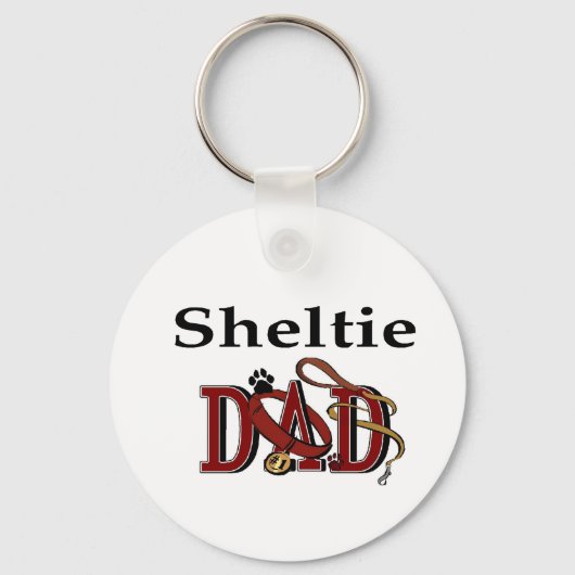 Sheltie Dad Gifts Sleutelhanger (Voorkant)