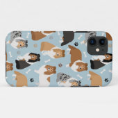 Sheltie Dog Botten en Paws Case-Mate iPhone Case (Achterkant (horizontaal))