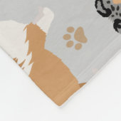 Sheltie Dog Botten en Paws Fleece Blanket (Hoek)