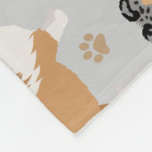 Sheltie Dog Botten en Paws Fleece Blanket Deken (Hoek)