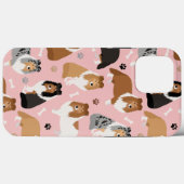 Sheltie Dog Botten en Paws Hoesje-Mate iPhone Case (Achterkant (horizontaal))