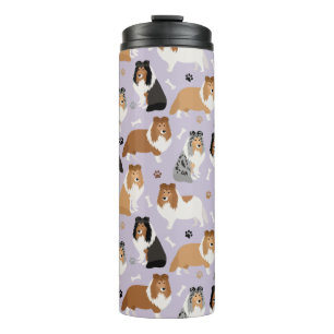 Sheltie Dog Botten en Paws Thermal Tumbler Thermosbeker