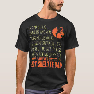 Sheltie Dog Happy Vaderdag T-shirt