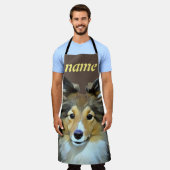 Sheltie Dog Pet liefde All-Over Print Apron Schort (Gedragen)