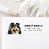 Sheltie Dog Retour Adreslabels Etiket (Insitu)