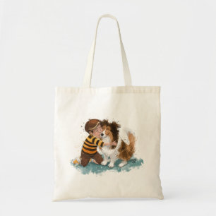 Sheltie en Boy Dog Knuffel Tote Bag