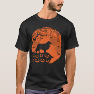 Sheltie en Moon Halloween Hondenliefhebber Gift T-shirt