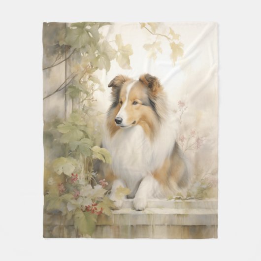 Sheltie Fleece Deken (Voorkant)