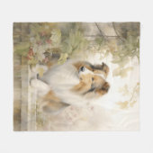 Sheltie Fleece Deken (Voorkant (Horizontaal))