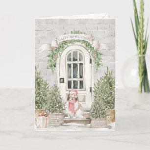 Sheltie Front Porch Kerstmis Kaart