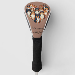 Sheltie Hart Illustratie Schattigee Shetland Sheep Golfheadcover