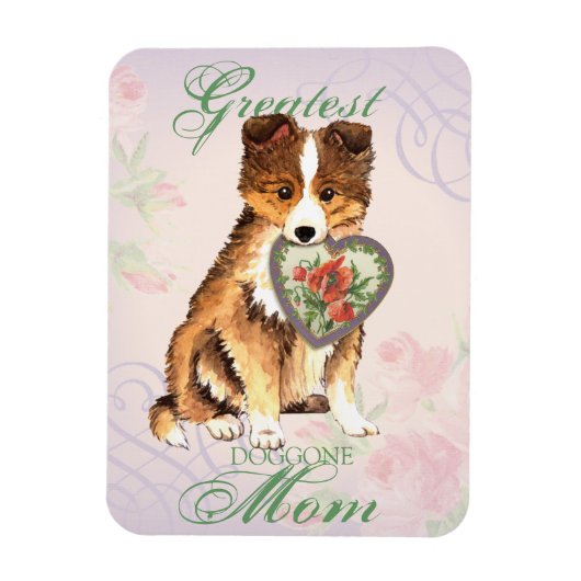 Sheltie Heart mama Magneet (Verticaal)