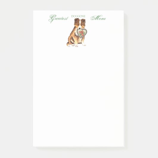 Sheltie Heart mama Post-it® Notes (Voorkant)