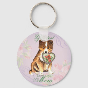 Sheltie Heart mama Sleutelhanger