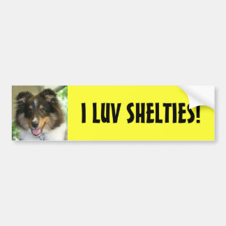 Sheltie, ik HOU VAN SHELTIES! Bumpersticker