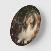 Sheltie Magic Clock Ronde Klok (Hoek)
