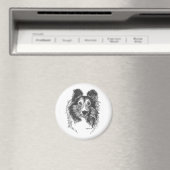 Sheltie Magnet Magneet (Insitu (Vaatwasser))