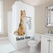 Sheltie Maman Douche rideau (En situation)