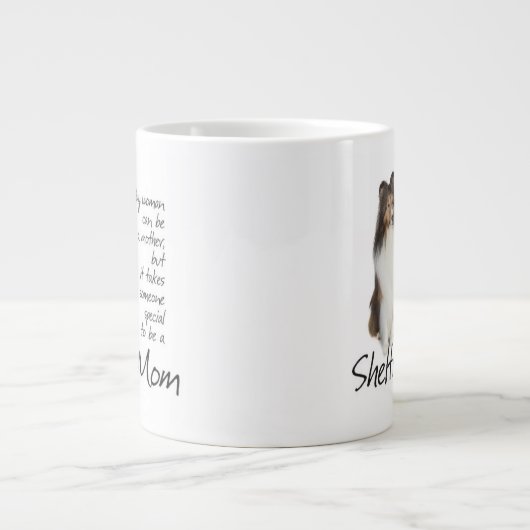 Sheltie Maman Jumbo Mug (Devant)
