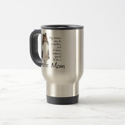 Sheltie Maman Travel Mug (Devant gauche)