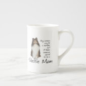 Sheltie Mom Bone China Mug (Droite)