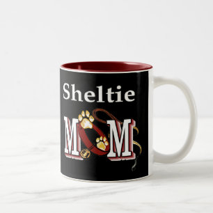 Sheltie MOM Gifts Tweekleurige Koffiemok
