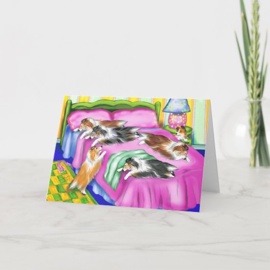 Sheltie Pink Comfort Kaart (Voorkant)