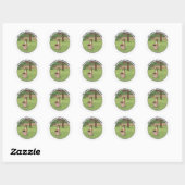 Sheltie plant ronde sticker (Vel)