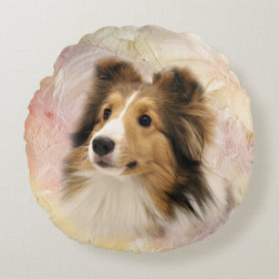 Sheltie Rond Kussen