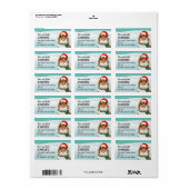 Sheltie Santa Hat Holiday Adres Etiket (Full Sheet)